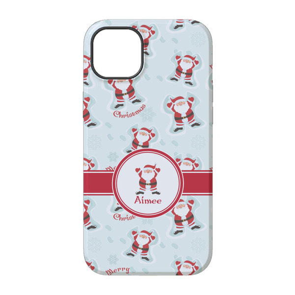 Santa Clause Making Snow Angels iPhone 14 Pro Tough Case - Back