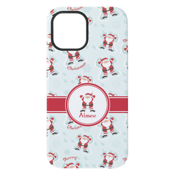 Santa Clause Making Snow Angels iPhone 15 Plus Tough Case - Back