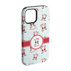 Santa Clause Making Snow Angels iPhone Case - Rubber Lined - iPhone 15 (Personalized)