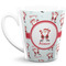 Santa Clause making snow angels 12 Oz Latte Mug - Front Full