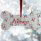 Santa Clause making snow angels Ceramic Dog Ornaments - Parent