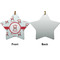 Santa Clause making snow angels Ceramic Flat Ornament - Star Front & Back (APPROVAL)