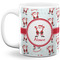Santa Clause making snow angels Coffee Mug - 11 oz - Full- White