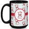 Santa Clause making snow angels Coffee Mug - 15 oz - Black Full