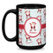 Santa Clause making snow angels Coffee Mug - 15 oz - Black