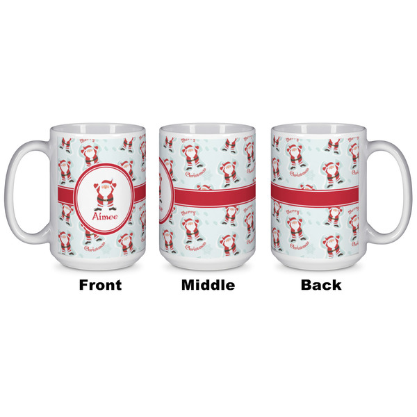 Santa Clause making snow angels Coffee Mug - 15 oz - White APPROVAL