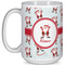 Santa Clause making snow angels Coffee Mug - 15 oz - White Full