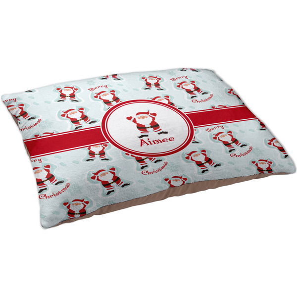 Santa Clause making snow angels Dog Bed - Large