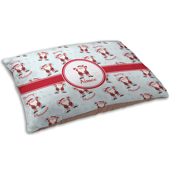 Santa Clause making snow angels Dog Beds - SMALL