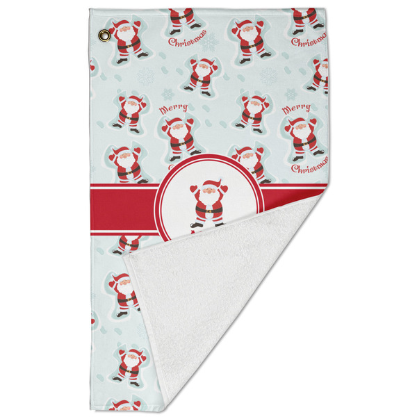 Santa Clause making snow angels Golf Towel - Folded (Large)