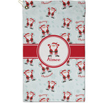 Santa Clause Making Snow Angels Golf Towel - Poly-Cotton Blend - Small w/ Name or Text