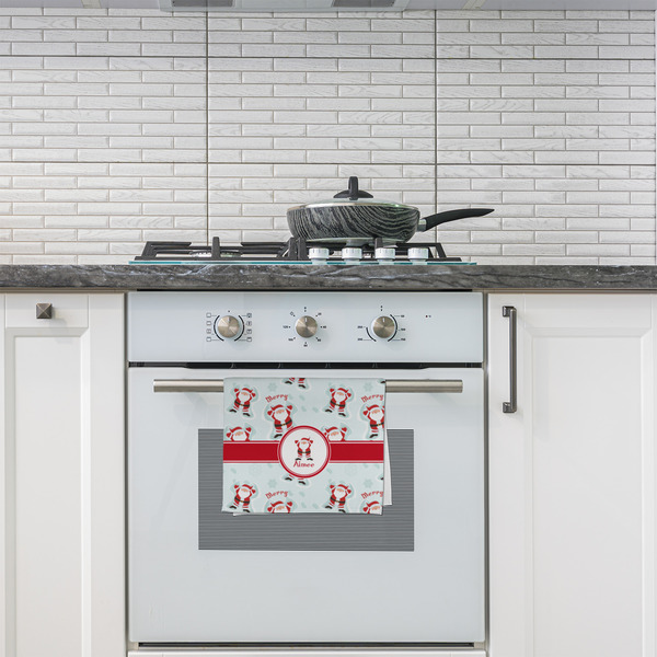 Santa Clause Making Snow Angels Kitchen Towel - Poly Cotton - Lifestyle