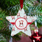 Santa Clause making snow angels Metal Star Ornament - Lifestyle