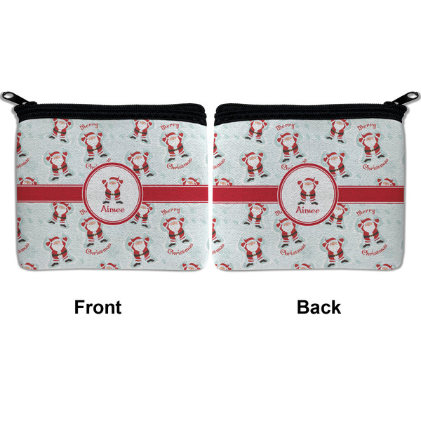 Santa Clause making snow angels Neoprene Coin Purse - Front & Back (APPROVAL)