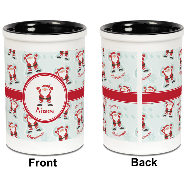 Santa Clause Making Snow Angels Pencil Holder - Black - approval