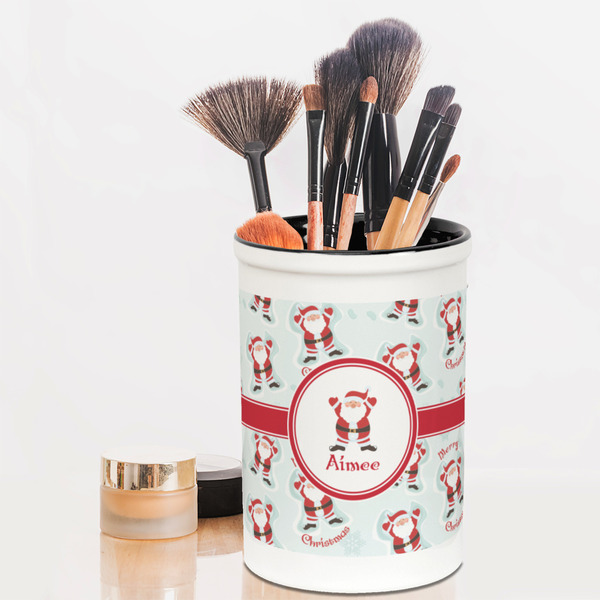 Santa Clause making snow angels Pencil Holder - LIFESTYLE makeup