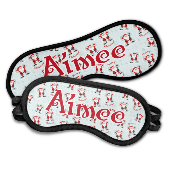 Santa Clause making snow angels Sleeping Eye Masks - PARENT