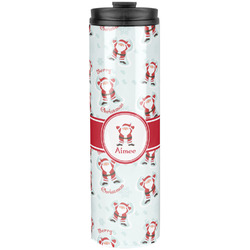 Santa Clause Making Snow Angels Stainless Steel Skinny Tumbler - 20 oz (Personalized)