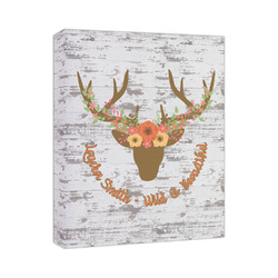 Floral Antler Canvas Print - 11x14 (Personalized)