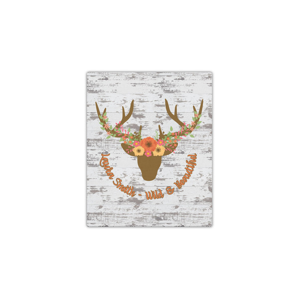 Floral Antler 11x14 - Canvas Print - Front View