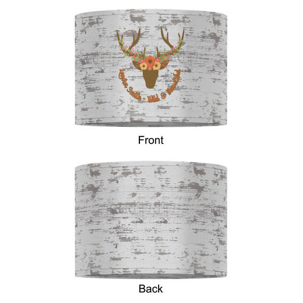 Floral Antler 12" Drum Lampshade - APPROVAL (Fabric)
