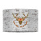 Floral Antler 12" Drum Lampshade - FRONT (Fabric)