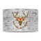 Floral Antler 12" Drum Lampshade - FRONT (Poly Film)
