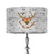 Floral Antler 12" Drum Lampshade - ON STAND (Fabric)