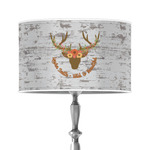 Floral Antler 12" Drum Lamp Shade - Poly-film (Personalized)