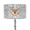 Floral Antler 12" Drum Lampshade - ON STAND (Poly Film)