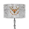 Floral Antler 12" Drum Lamp Shade - Poly-film (Personalized)