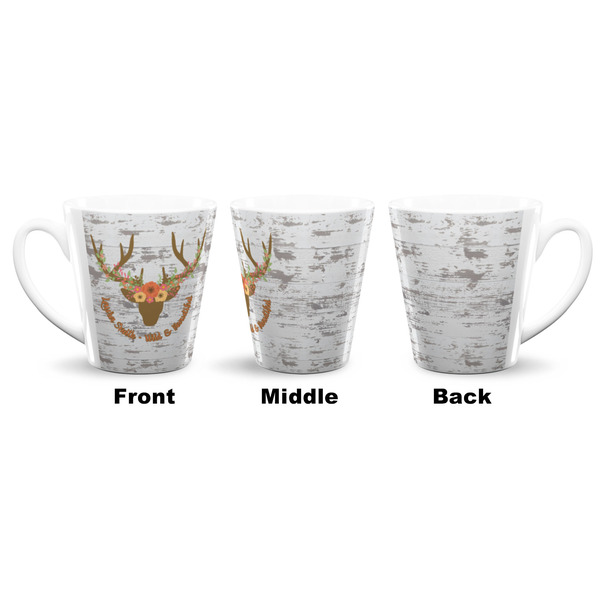 Floral Antler 12 Oz Latte Mug - Approval