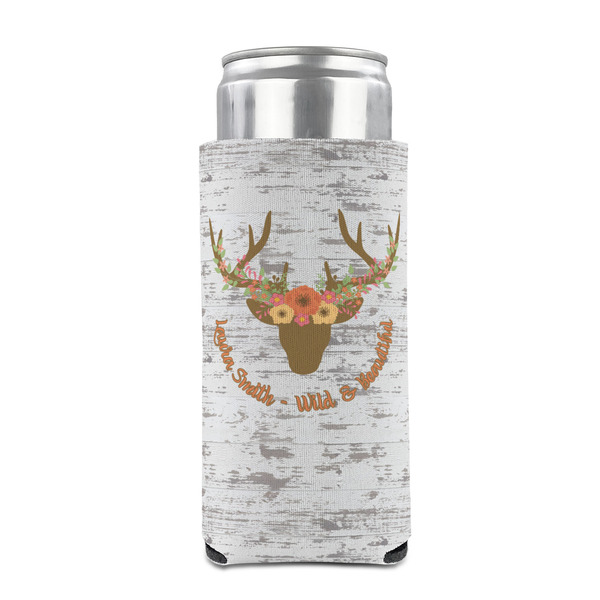 Floral Antler 12oz Tall Can Sleeve - FRONT (on can)