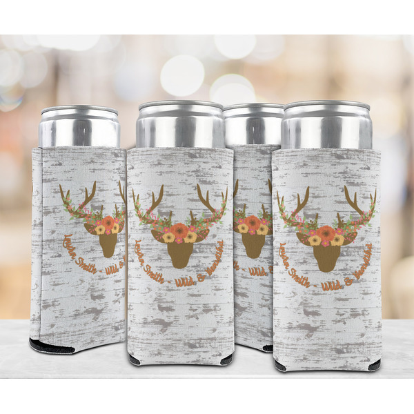Floral Antler 12oz Tall Can Sleeve - Set of 4 - LIFESTYLE