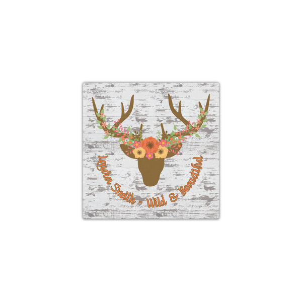 Floral Antler 12x12 - Canvas Print - Front View