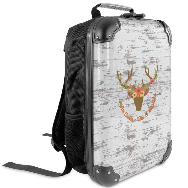 Custom Floral Antler Kids Hard Shell Backpack (Personalized)