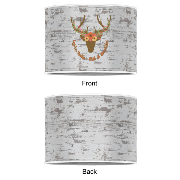 Floral Antler 16" Drum Lampshade - APPROVAL (Poly Film)