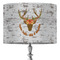 Floral Antler 16" Drum Lampshade - ON STAND (Fabric)