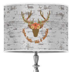 Floral Antler Drum Lamp Shade (Personalized)