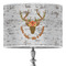 Floral Antler 16" Drum Lampshade - ON STAND (Poly Film)