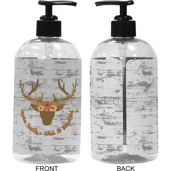 Floral Antler 16 oz Plastic Liquid Dispenser (Approval)
