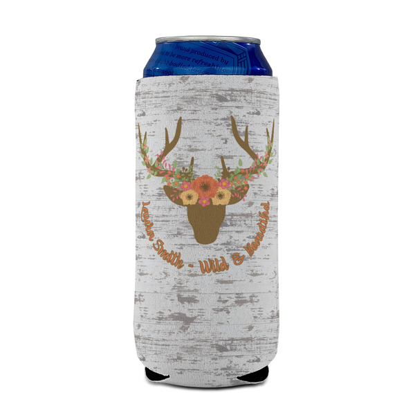 Floral Antler 16oz Can Sleeve - FRONT (on can)