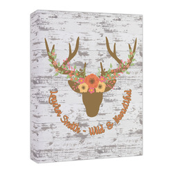 Floral Antler Canvas Print - 16x20 (Personalized)