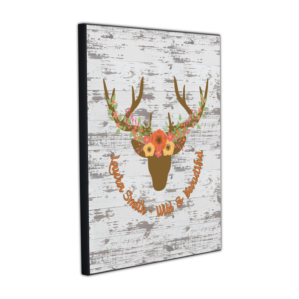 Custom Floral Antler Wood Prints (Personalized)