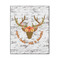 Floral Antler Wood Print - 16x20 (Personalized)