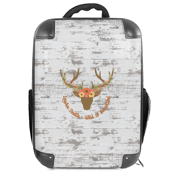 Custom Floral Antler Hard Shell Backpack (Personalized)