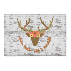 Floral Antler 2' x 3' Indoor Area Rug (Personalized)