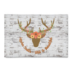 Floral Antler Patio Rug (Personalized)