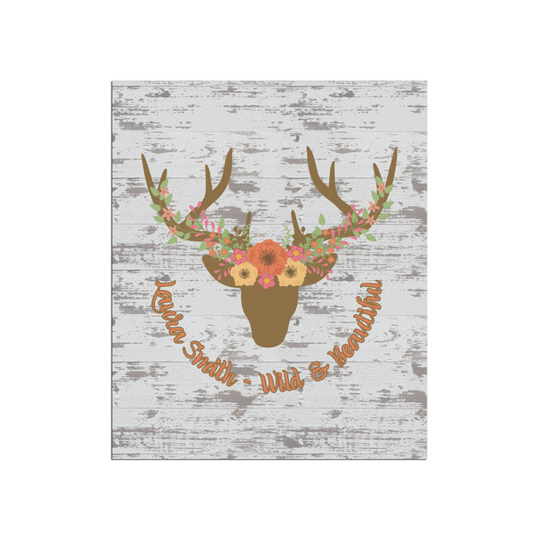 Custom Floral Antler Poster - Matte - 20x24 (Personalized)