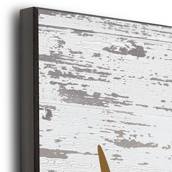 Floral Antler 20x24 Wood Print - Closeup